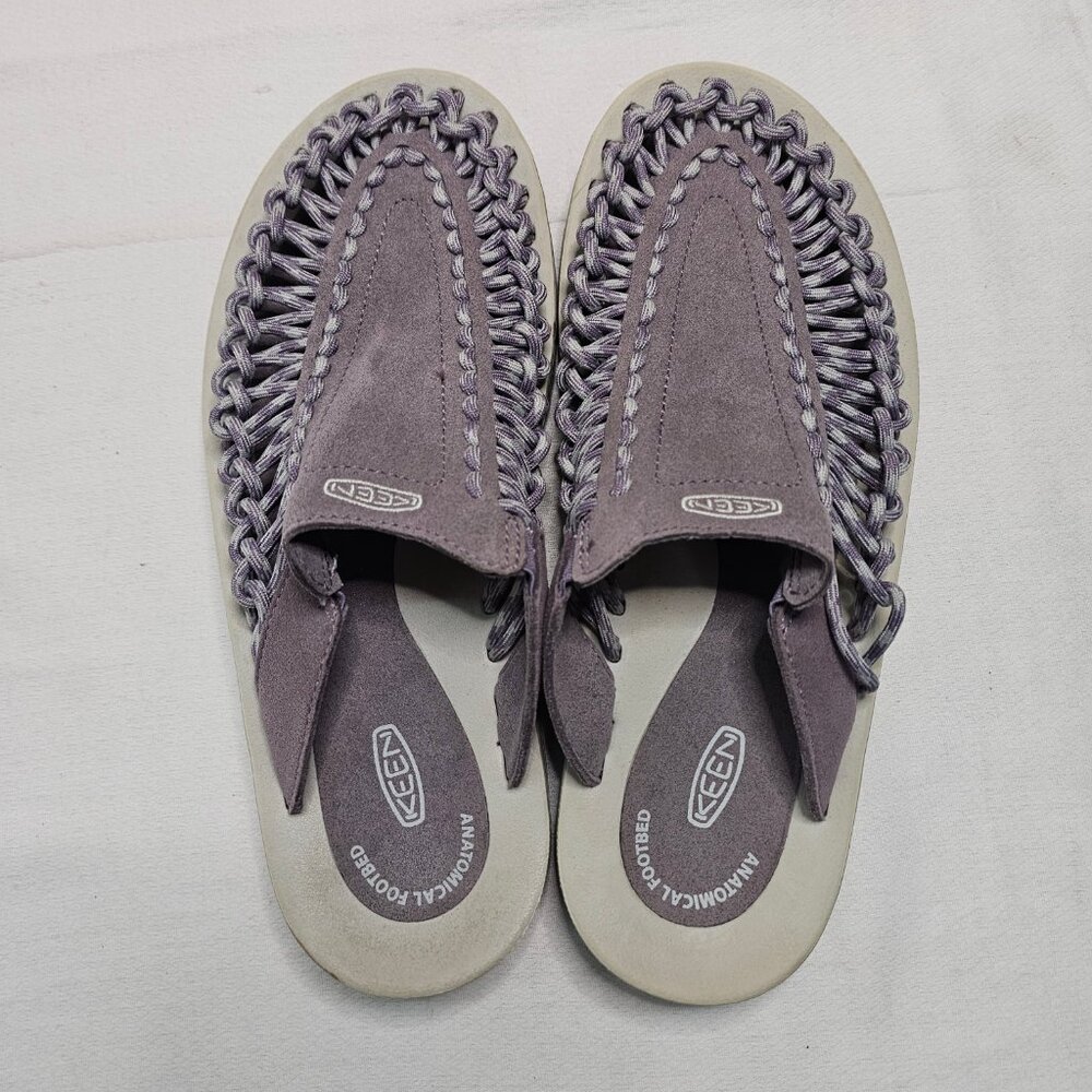 Keen Uneek Shoes Mules Slides Purple Suede Comfort Slip On 1017232 Women's 9W - Picture 6 of 10